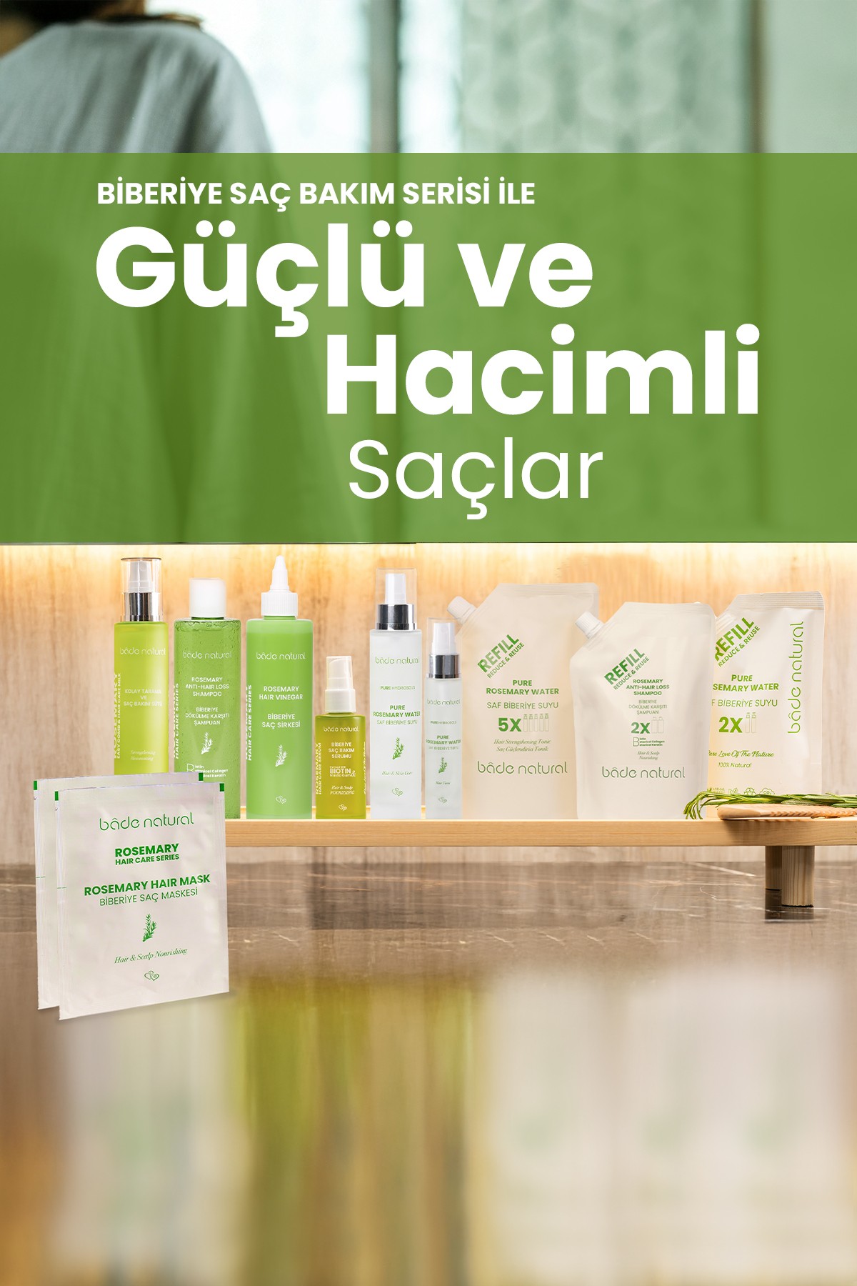 Biberiye Suyu Güçlendirici Saç Toniği %100 Doğal ve Saf 100 ml