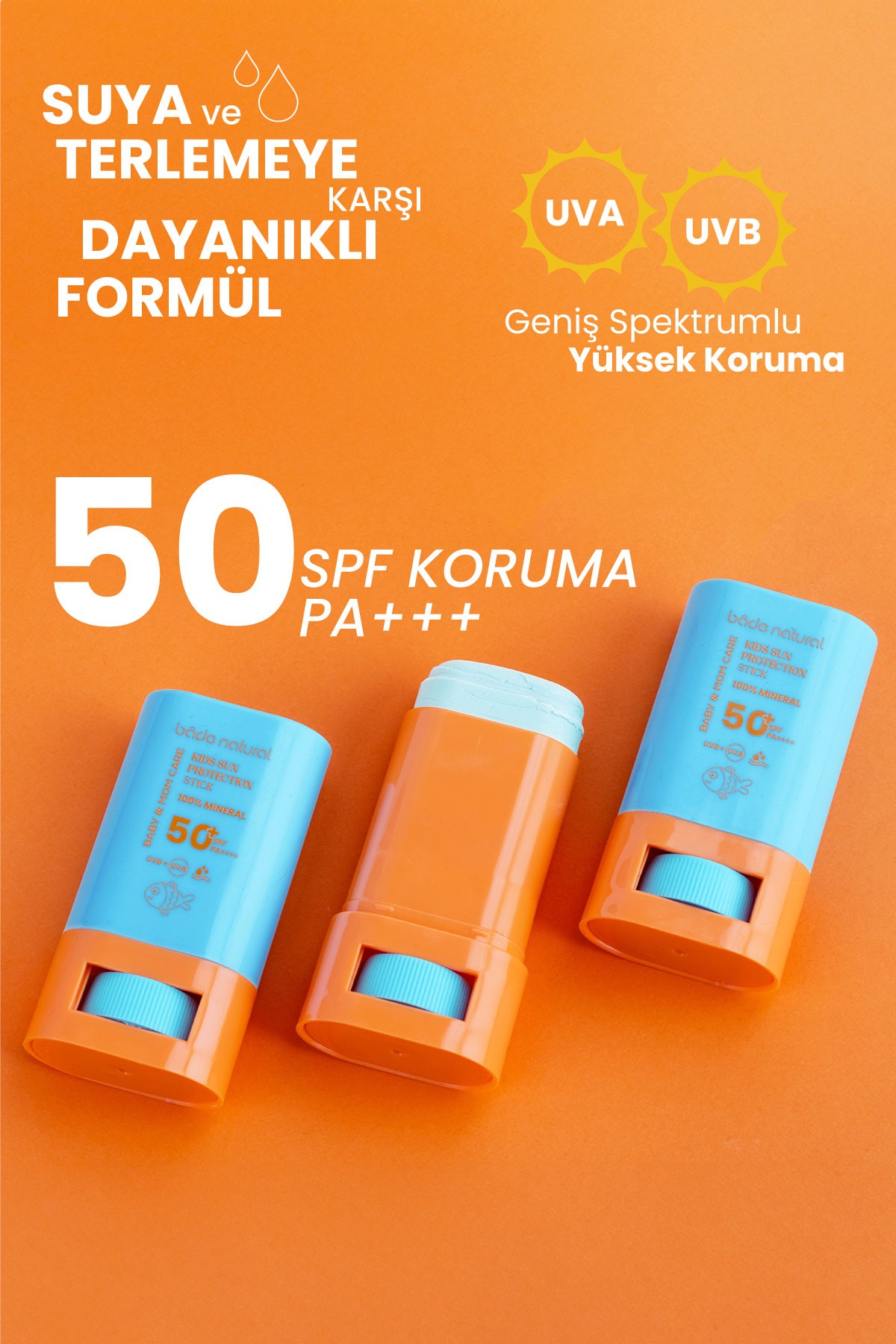 %100 Doğal ve Mineral Filtreli Yüksek Korumalı Çocuk Güneş Koruyucu Stick 16 g