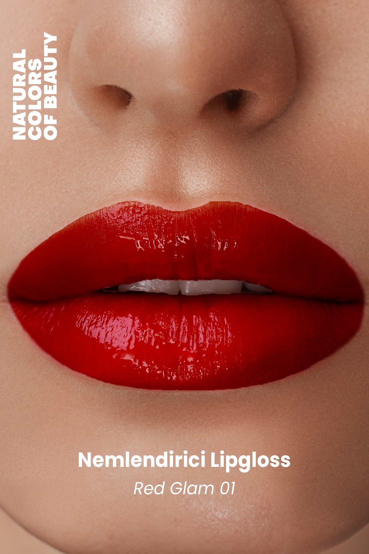 Nemlendirici Lipgloss Red Glam 01 Dudak Parlatıcısı %100 Doğal