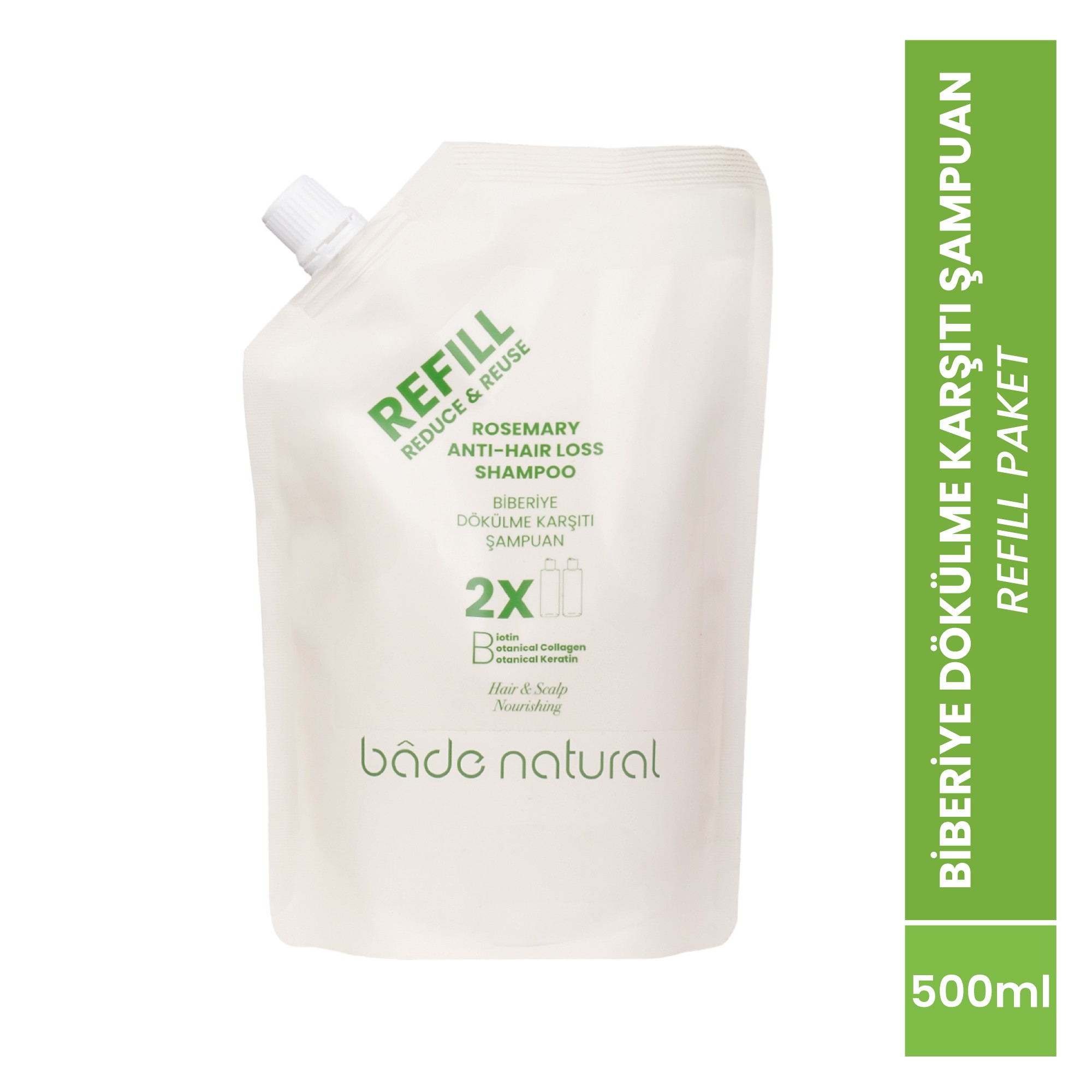 Biberiye Saç Dökülmesi Karşıtı Bakım Şampuan Refill Paket 500 ml