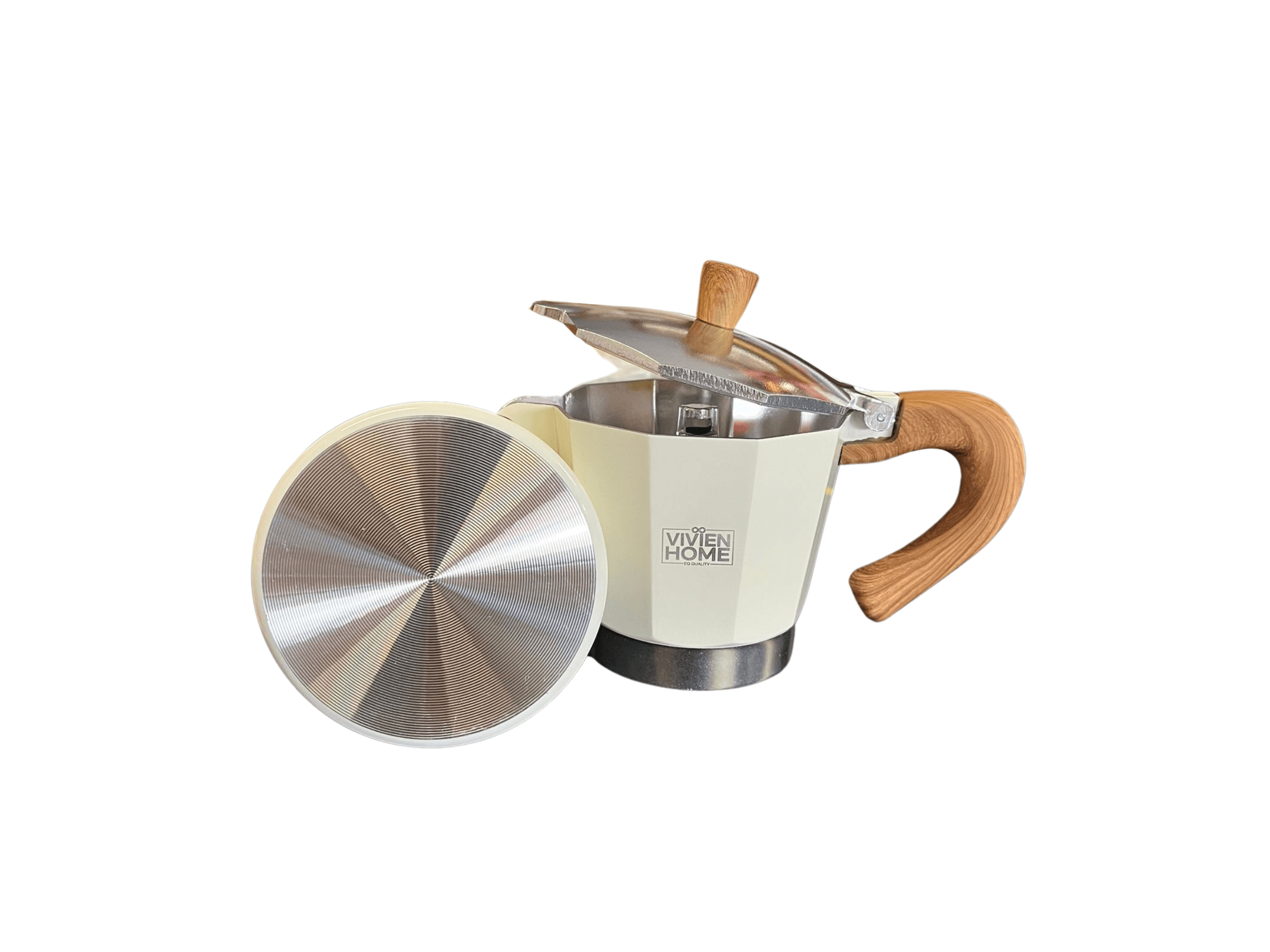 Moka Pot 6 Cup Beyaz