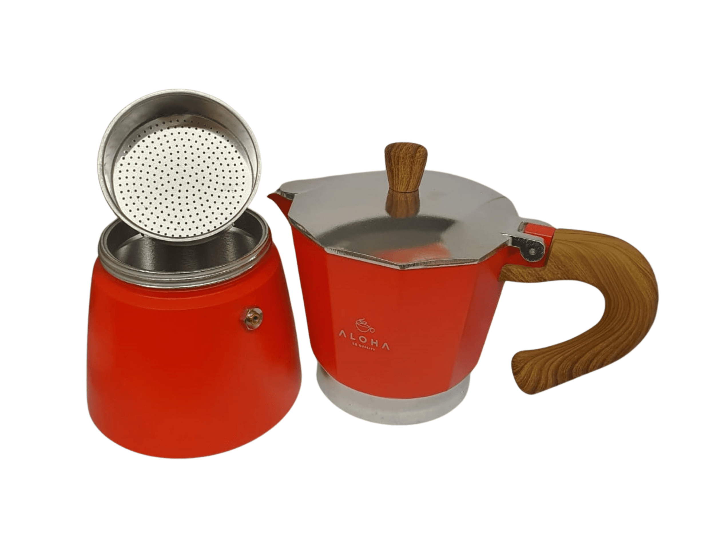 Moka Pot 3 Cup Kırmızı