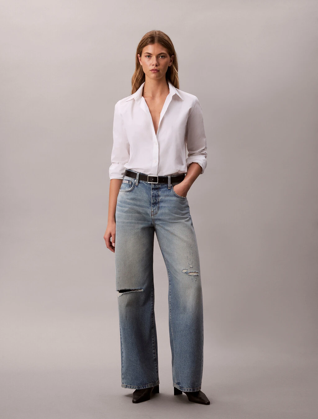 Calvin Klein Kadın Wide Leg Jean
