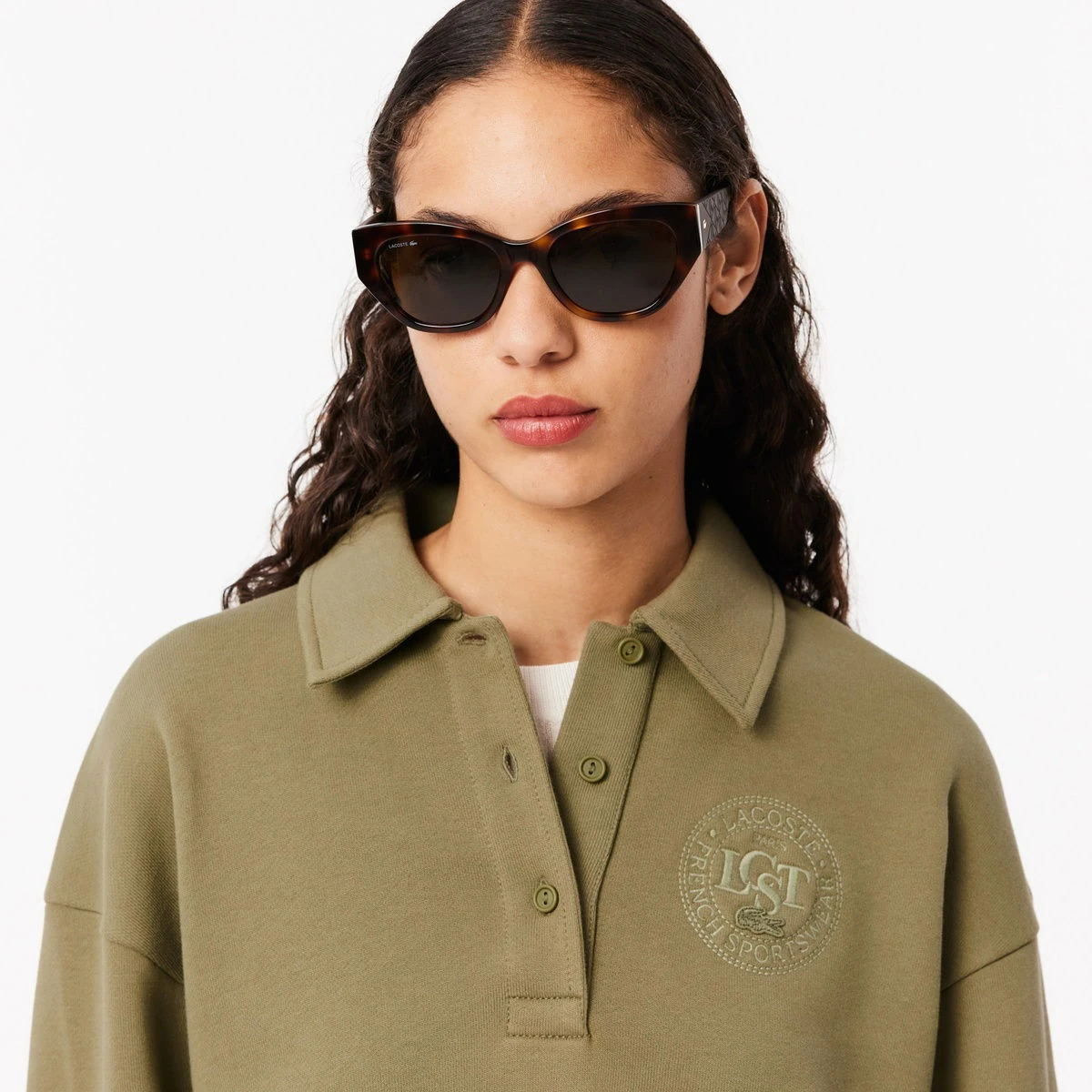 Lacoste Relaxıd Fit Haki Polo Sweatshirt