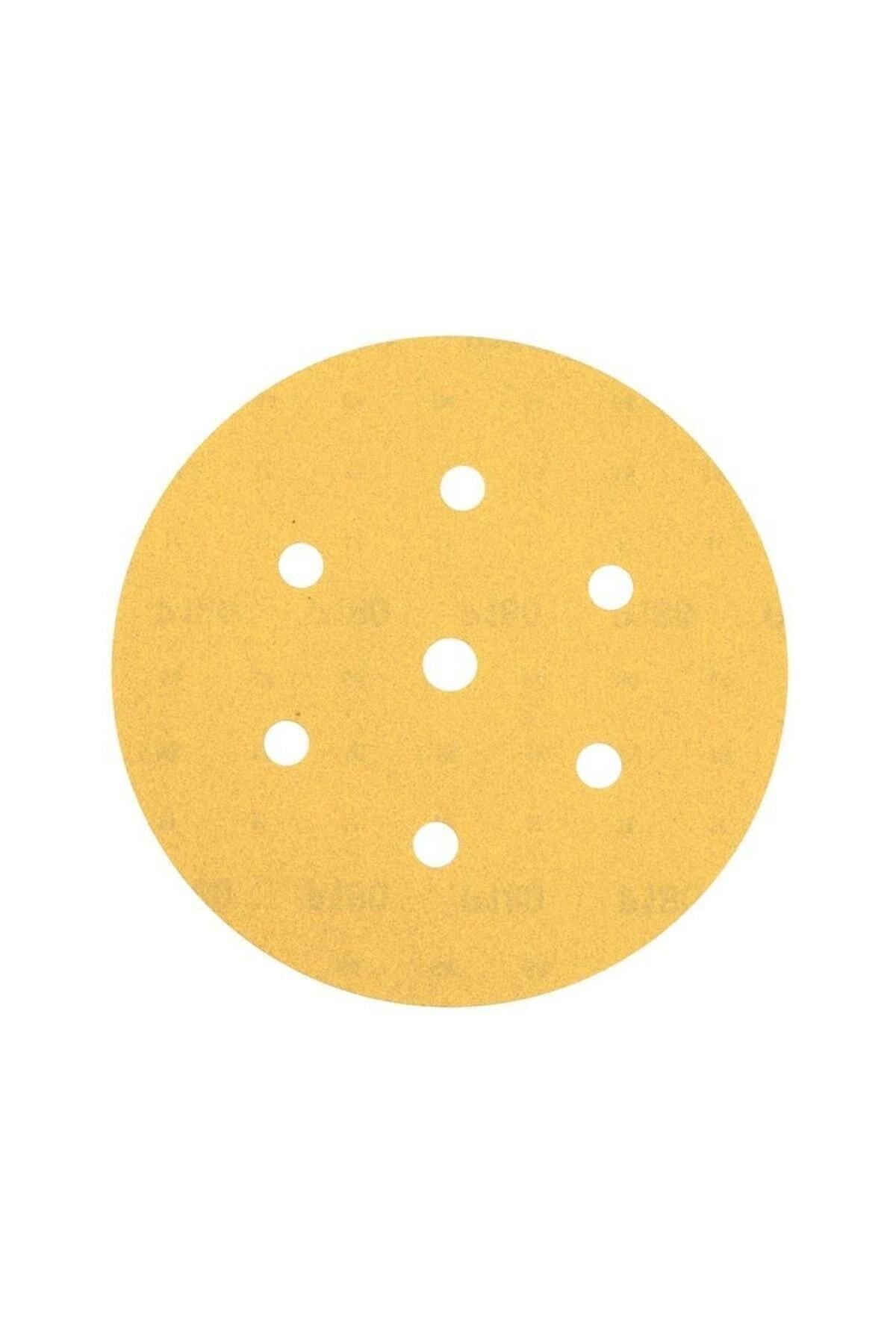 Dry Sandpaper Disc 7 Holes P 60 Pack of 5