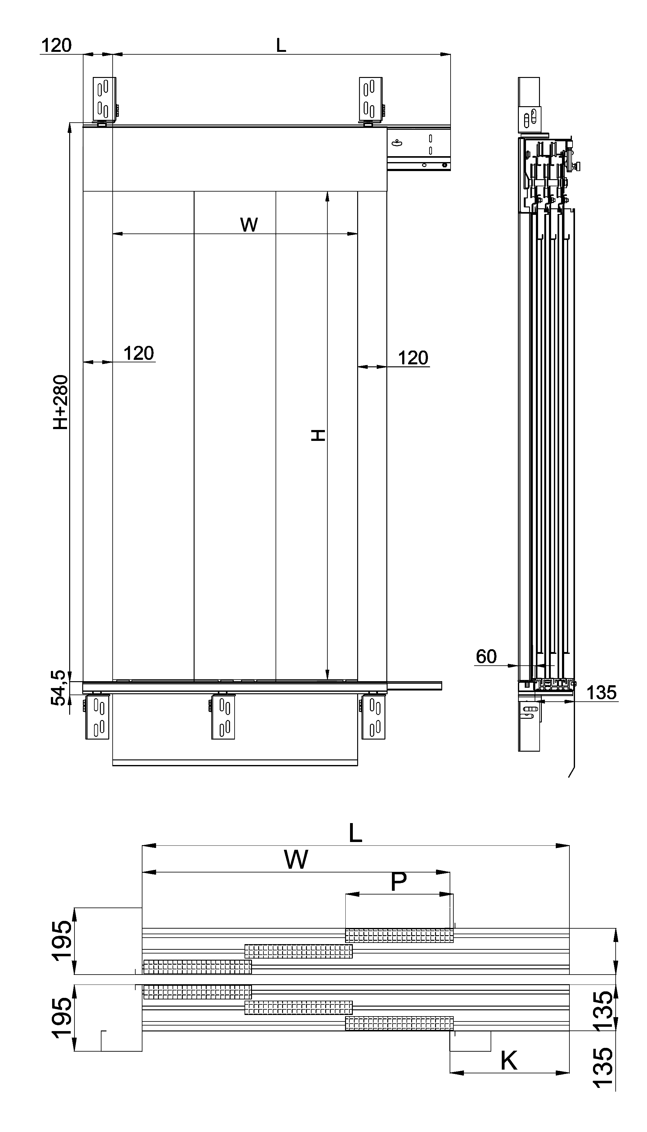 Otomatik Kapı | 3 Panel | Teleskobik