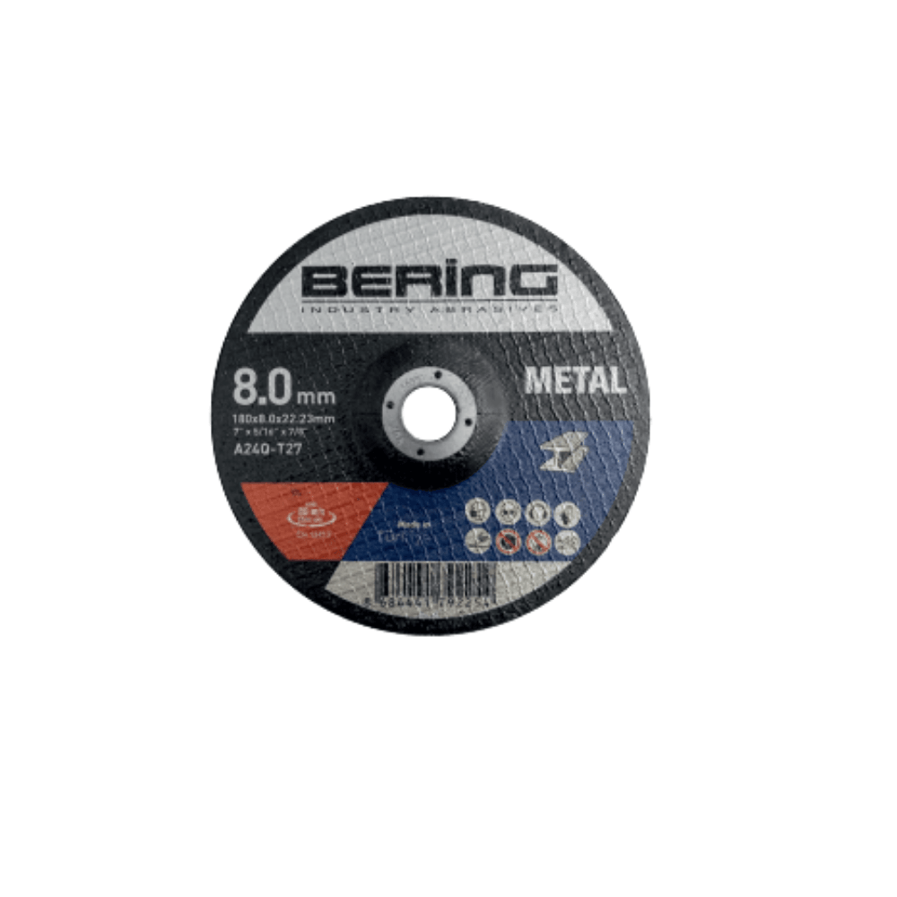 INDUSTRY ABRASIVES 180 X 8.0 X 22.23 MM A24Q- BF27