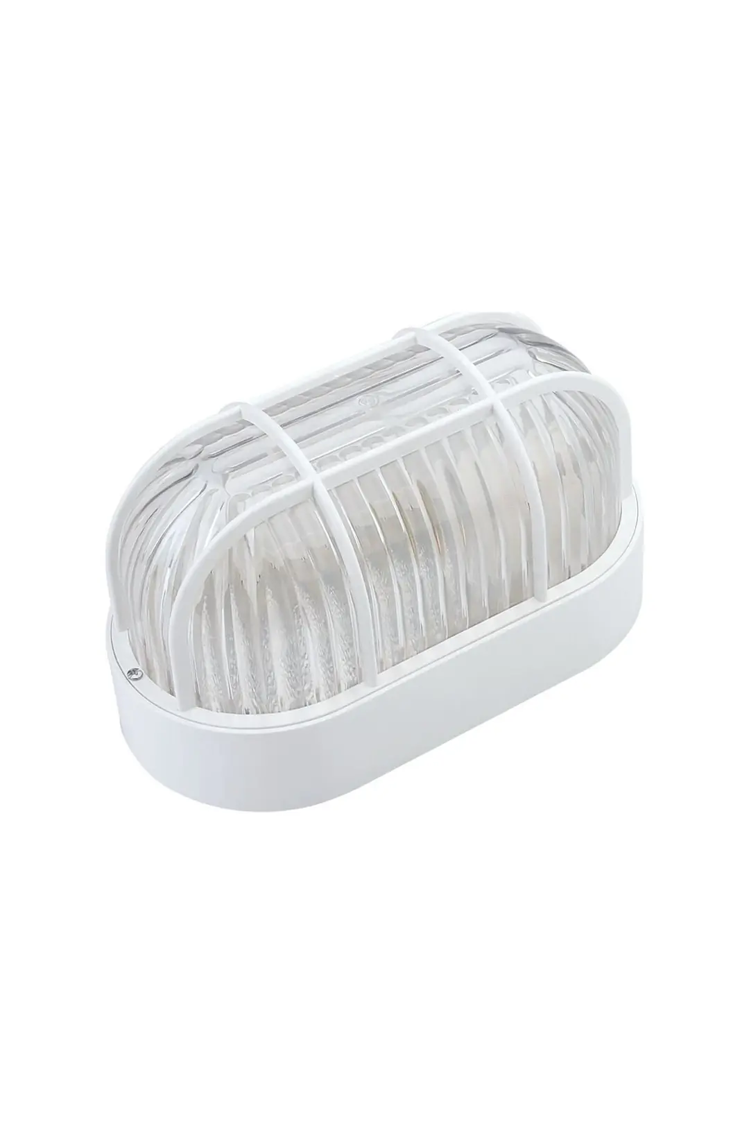 Yks Oval Glop Kafesli Armatür Beyaz E27