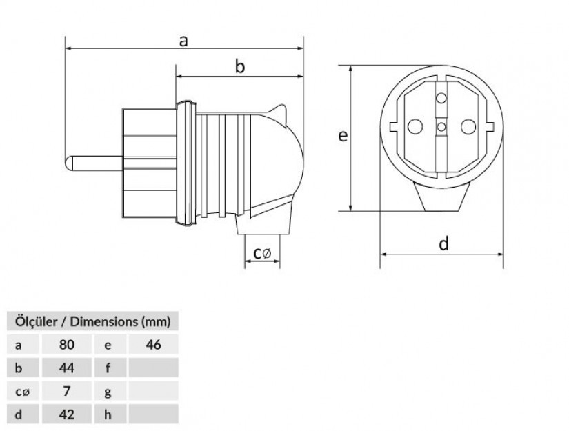 Single Phase Oblique Plug IP44