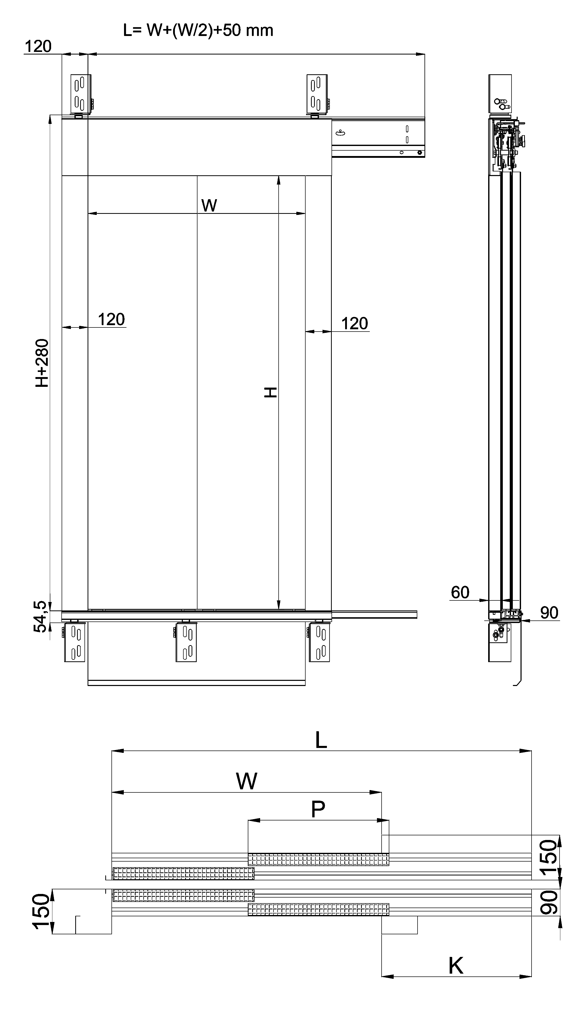 Otomatik Kapı | 2 Panel | Teleskobik