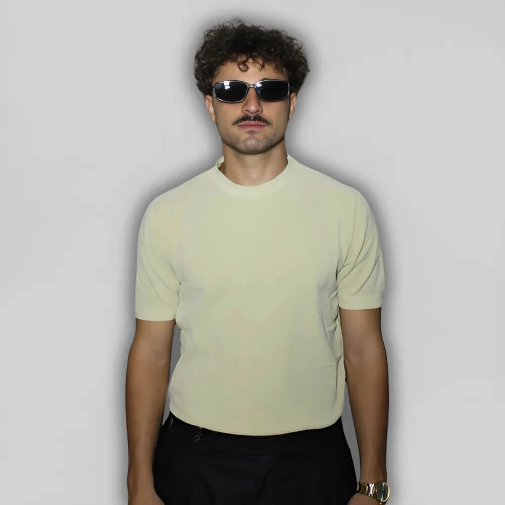 Bisiklet Yaka Triko T-shirt