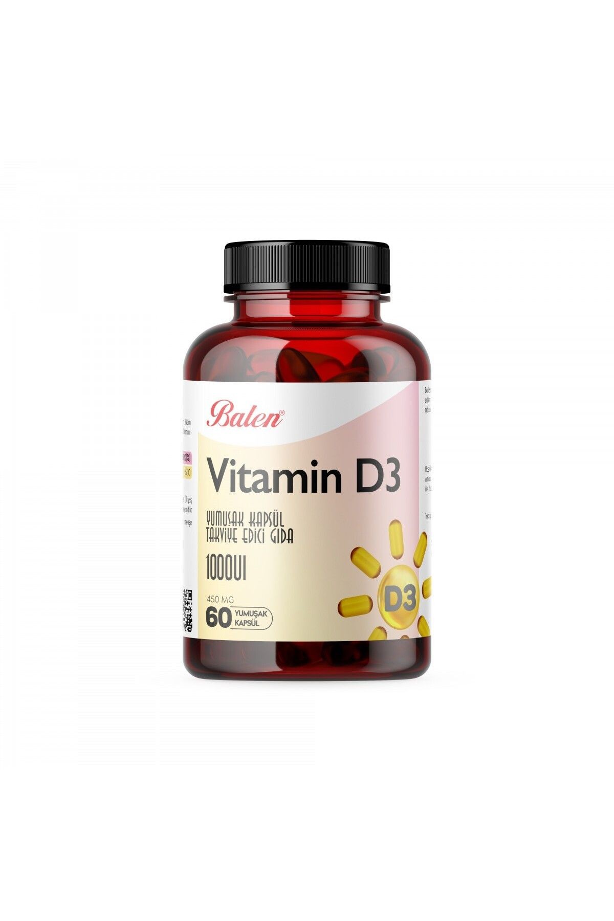 Vitamin D3 Yumuşak Kapsül 450 Mg*60