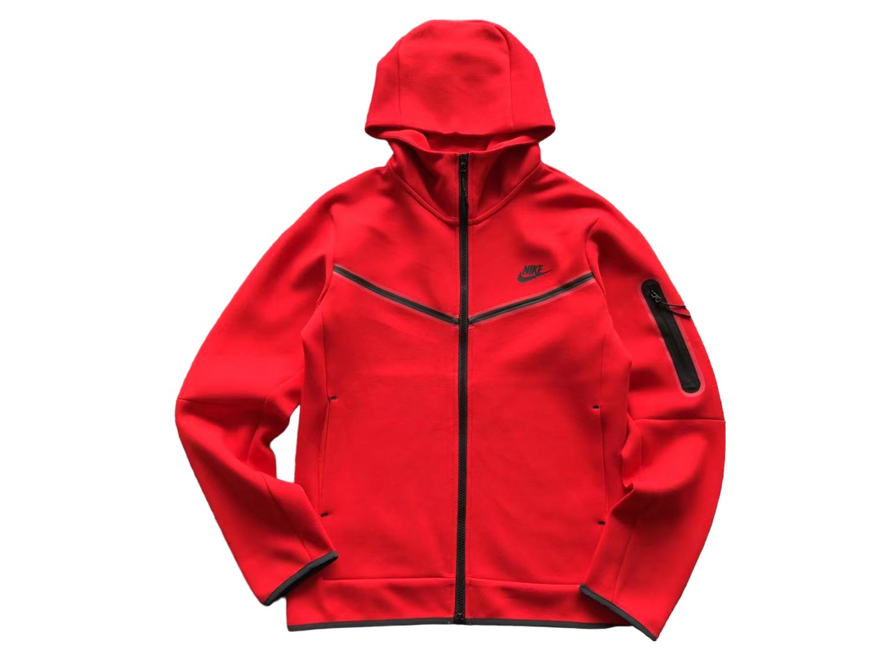 Premium | Nsw Tech Fleece Full Zip Hoodie Red