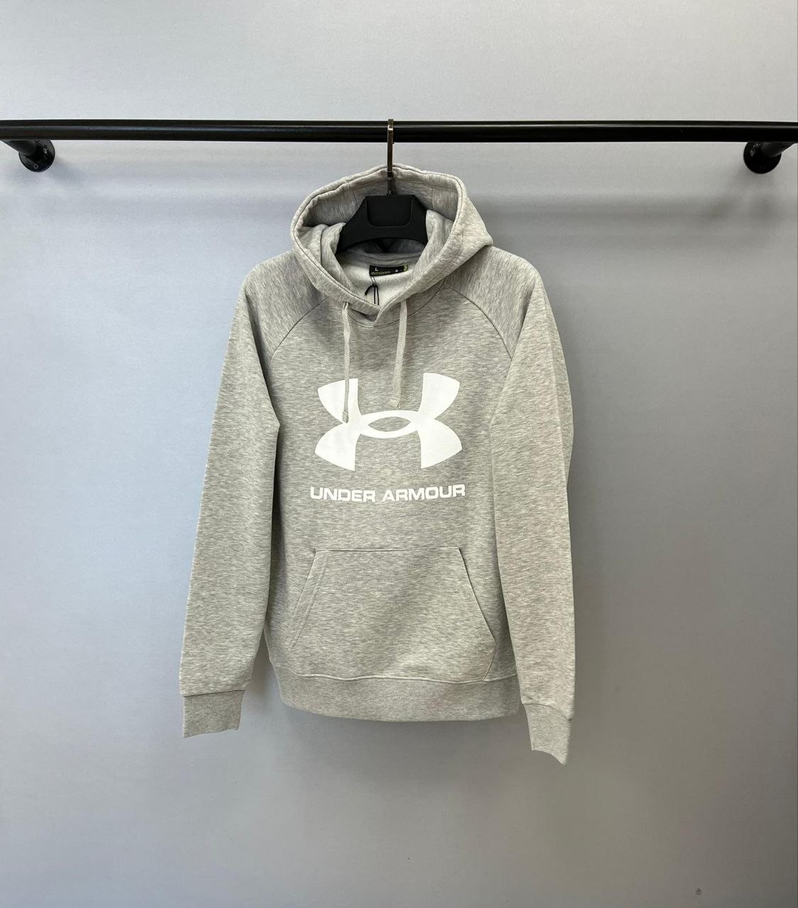 UA Rival Fleece Big Logo Hoodie - Gri