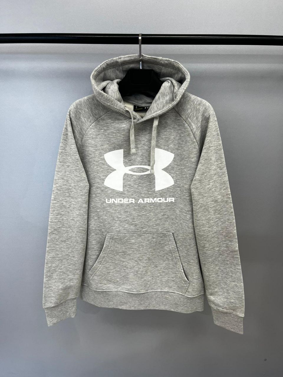 UA Rival Fleece Big Logo Hoodie - Gri