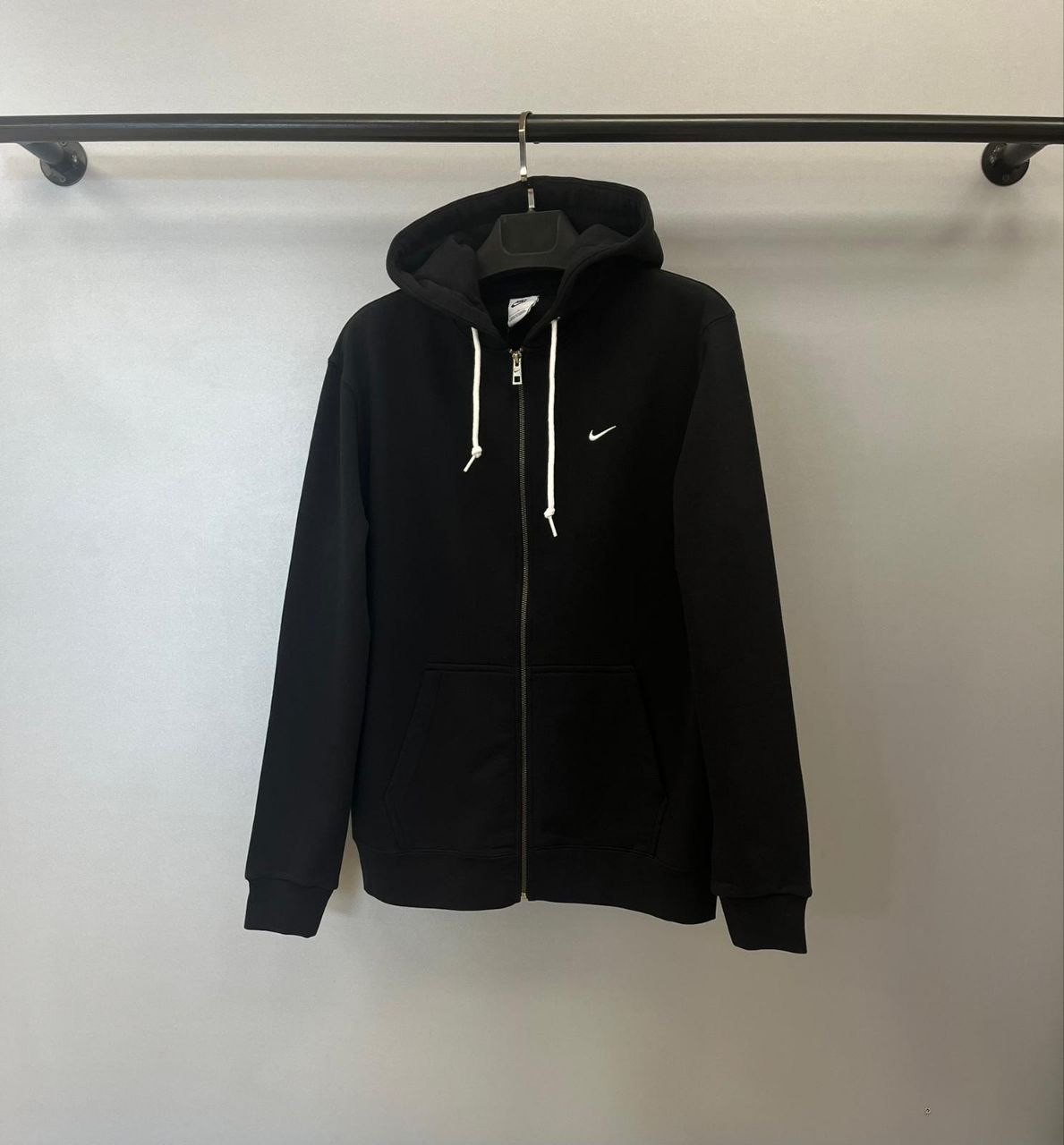 Solo Swoosh Full Zip Hoodie | Siyah