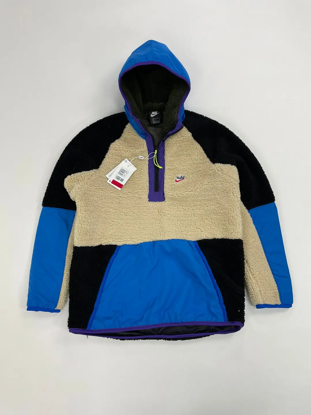 nike heritage half zip sherpa jacket