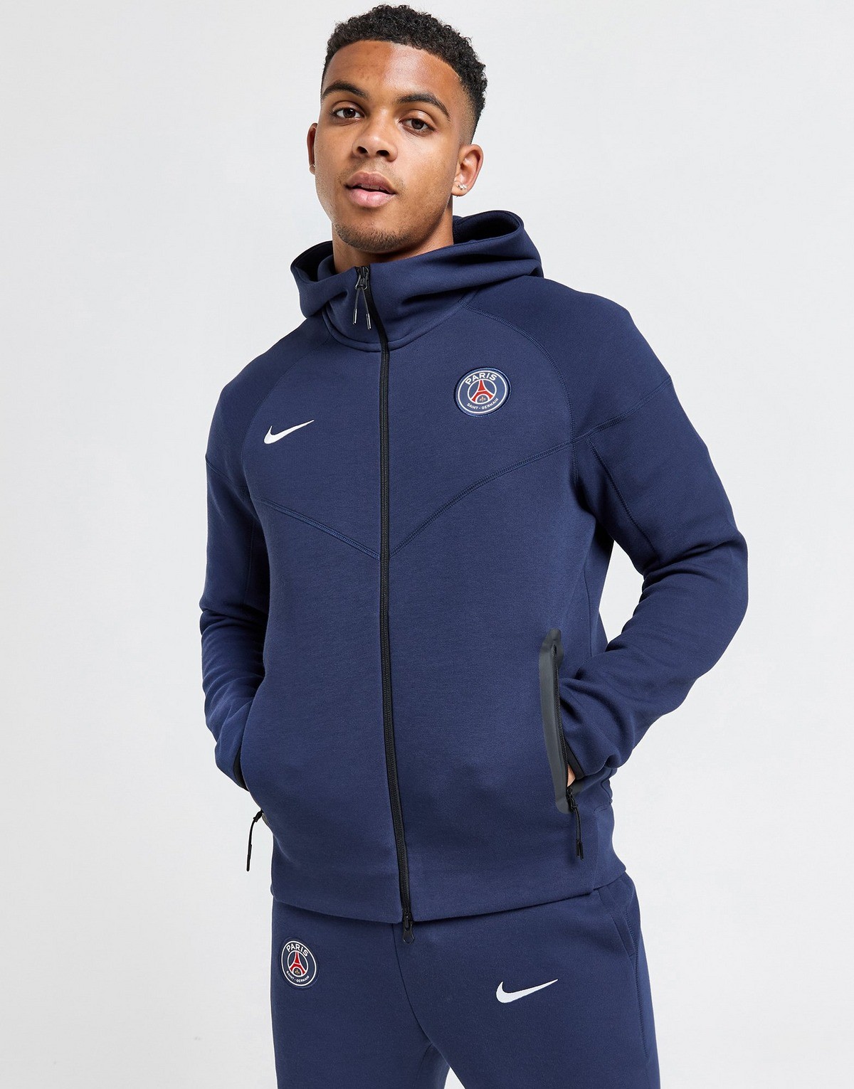 Nsw Paris Saint Germain Tech Fleece Windrunner Full Zip Hoodie - Lacivert