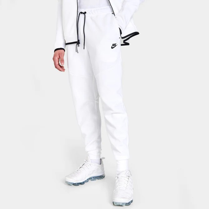 Nike tech fleece joggers white hotsell