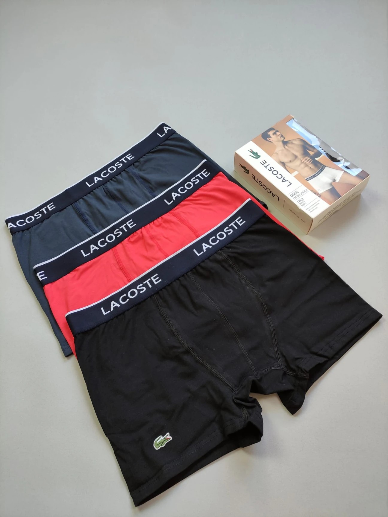 Lacoste Sportswear 3'lü Boxer Paketi