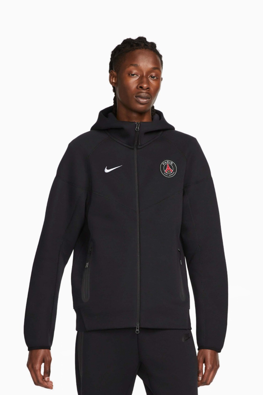 Nsw Paris Saint Germain Tech Fleece Windrunner Full Zip Hoodie - Siyah