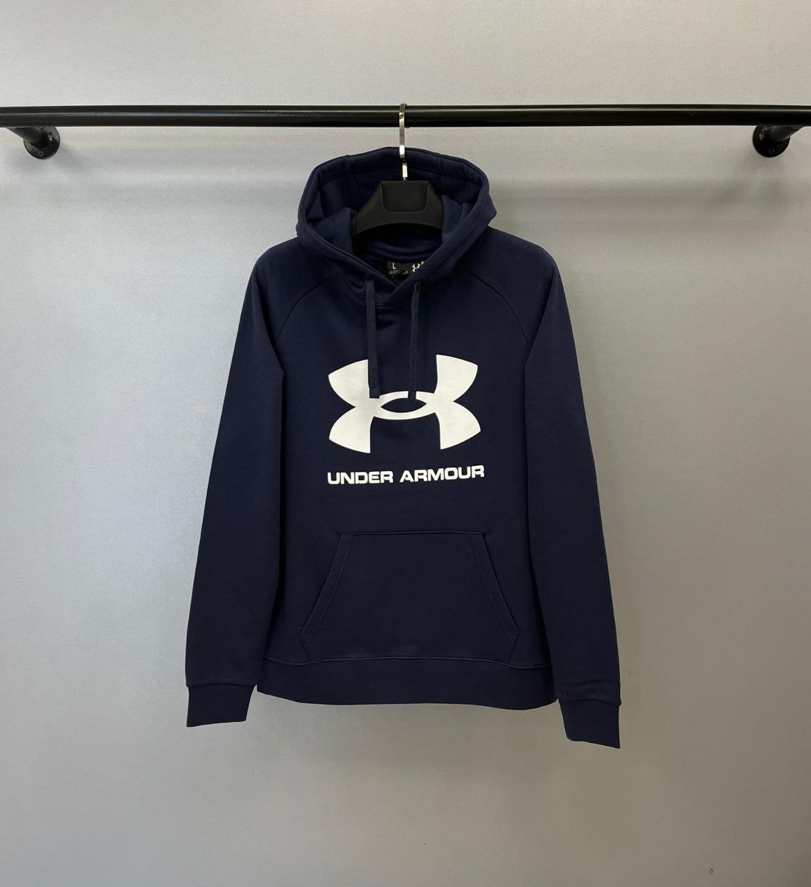 UA Rival Fleece Big Logo Hoodie - Lacivert