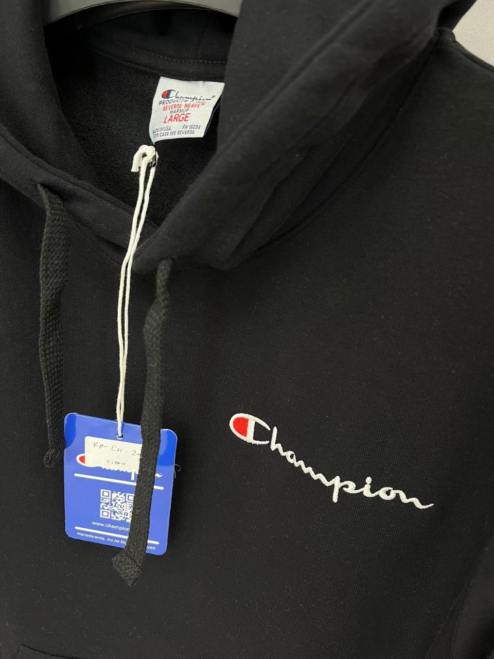 Embroidered Small Script Logo Hoodie