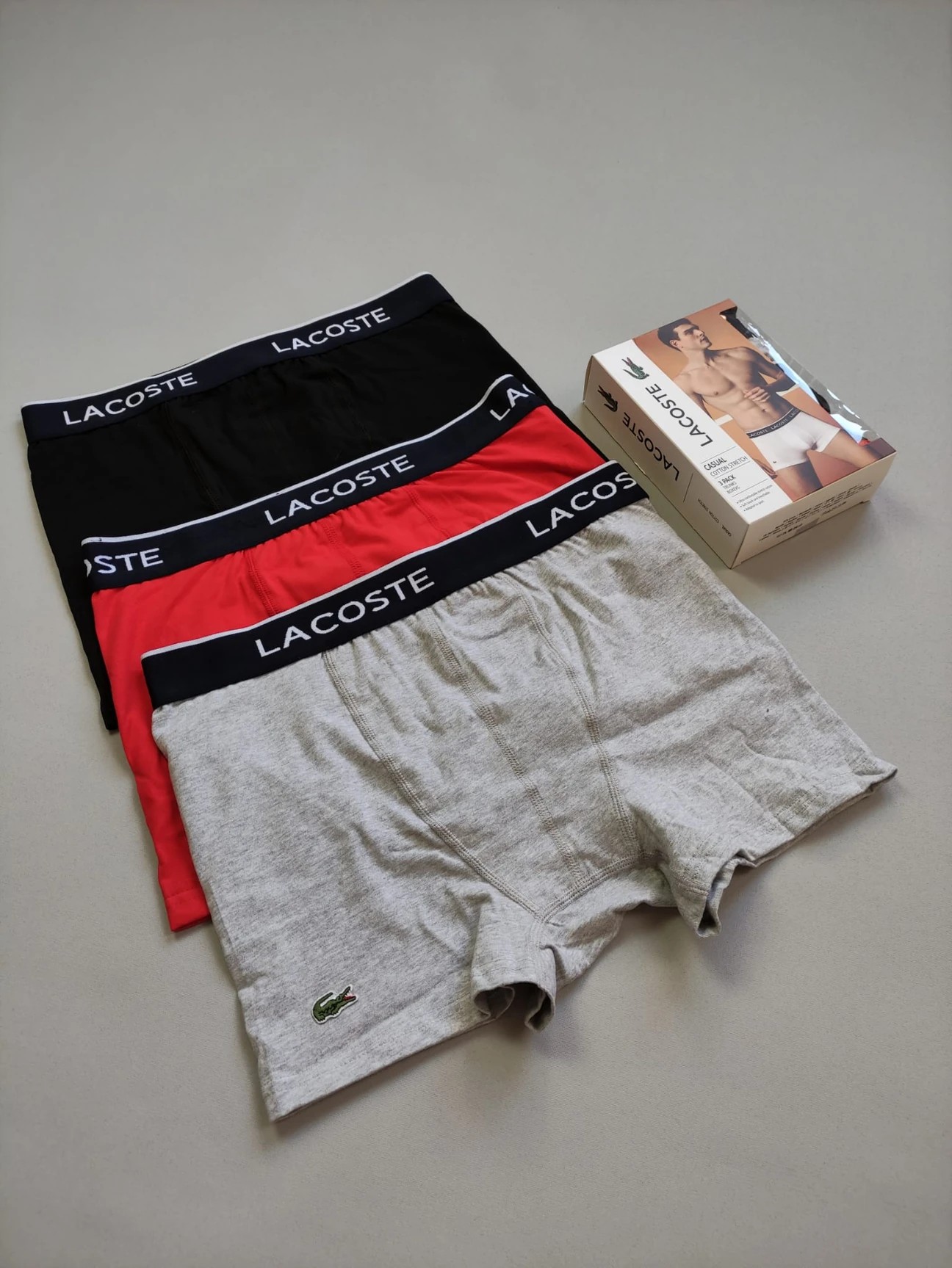 Lacoste Sportswear 3'lü Boxer Paketi