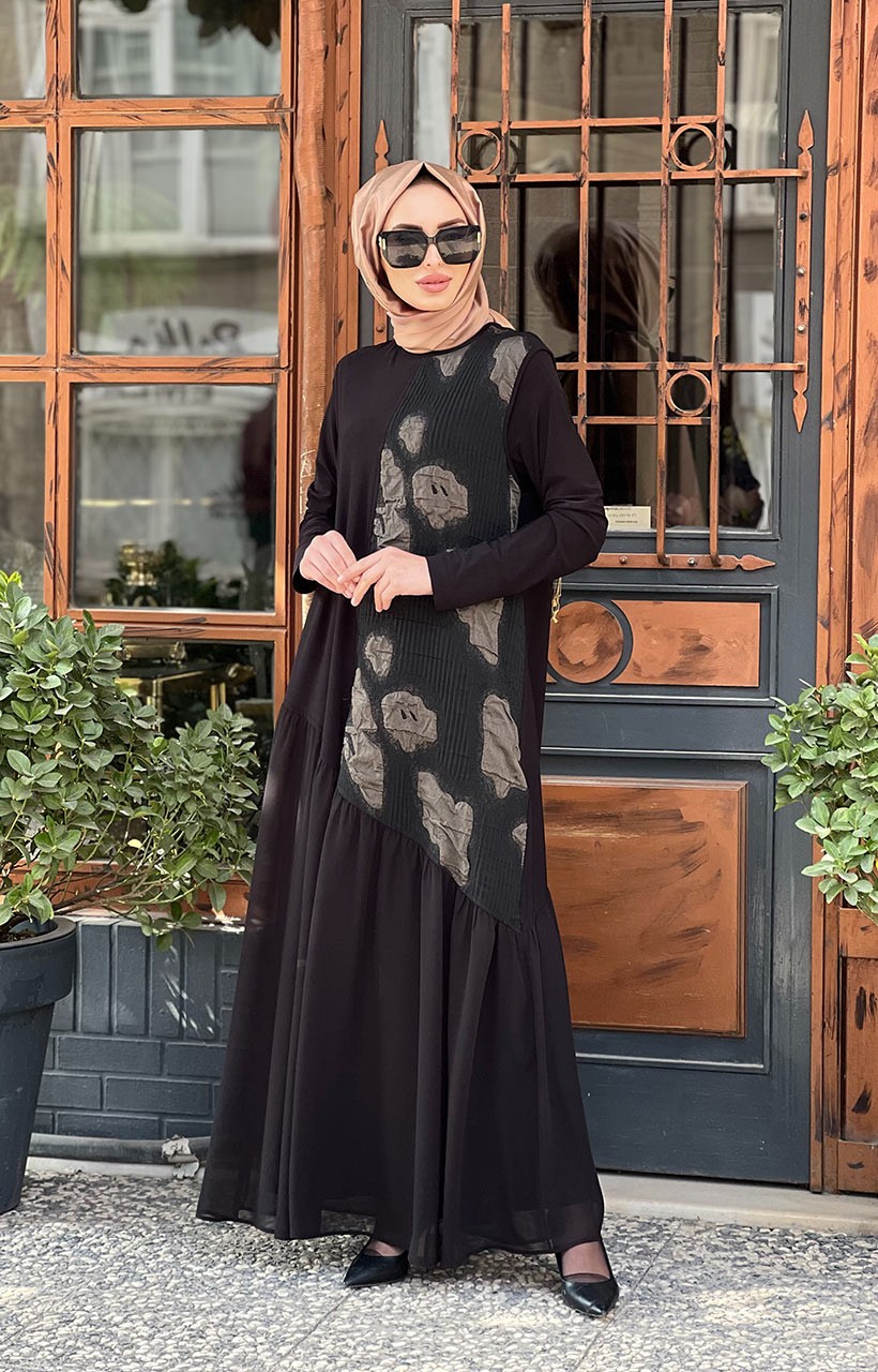 Nurcan Çetin Elbise 24626 - Siyah