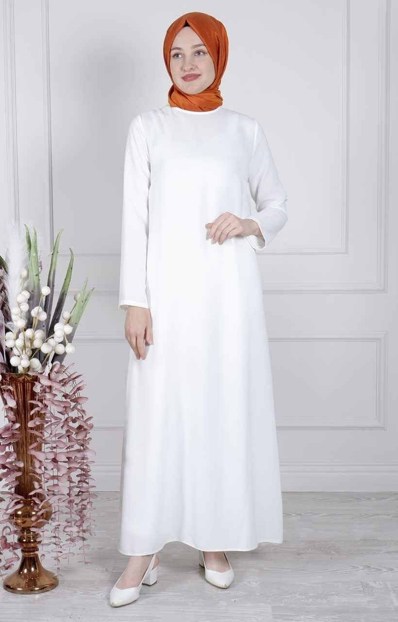 WHITE CORNER Elbise 1106 Beyaz