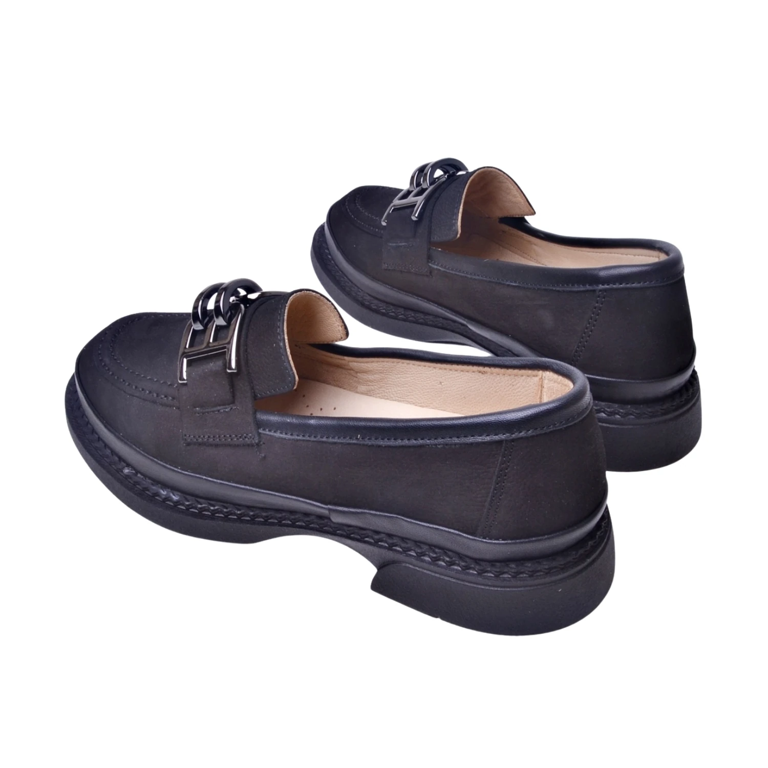 Danacı Kadın Deri Loafer Ayakkabı 178 - Siyah