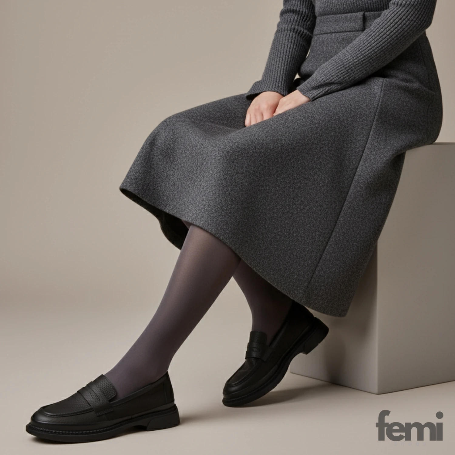 Danacı Kadın Deri Loafer Ayakkabı 180 - Siyah