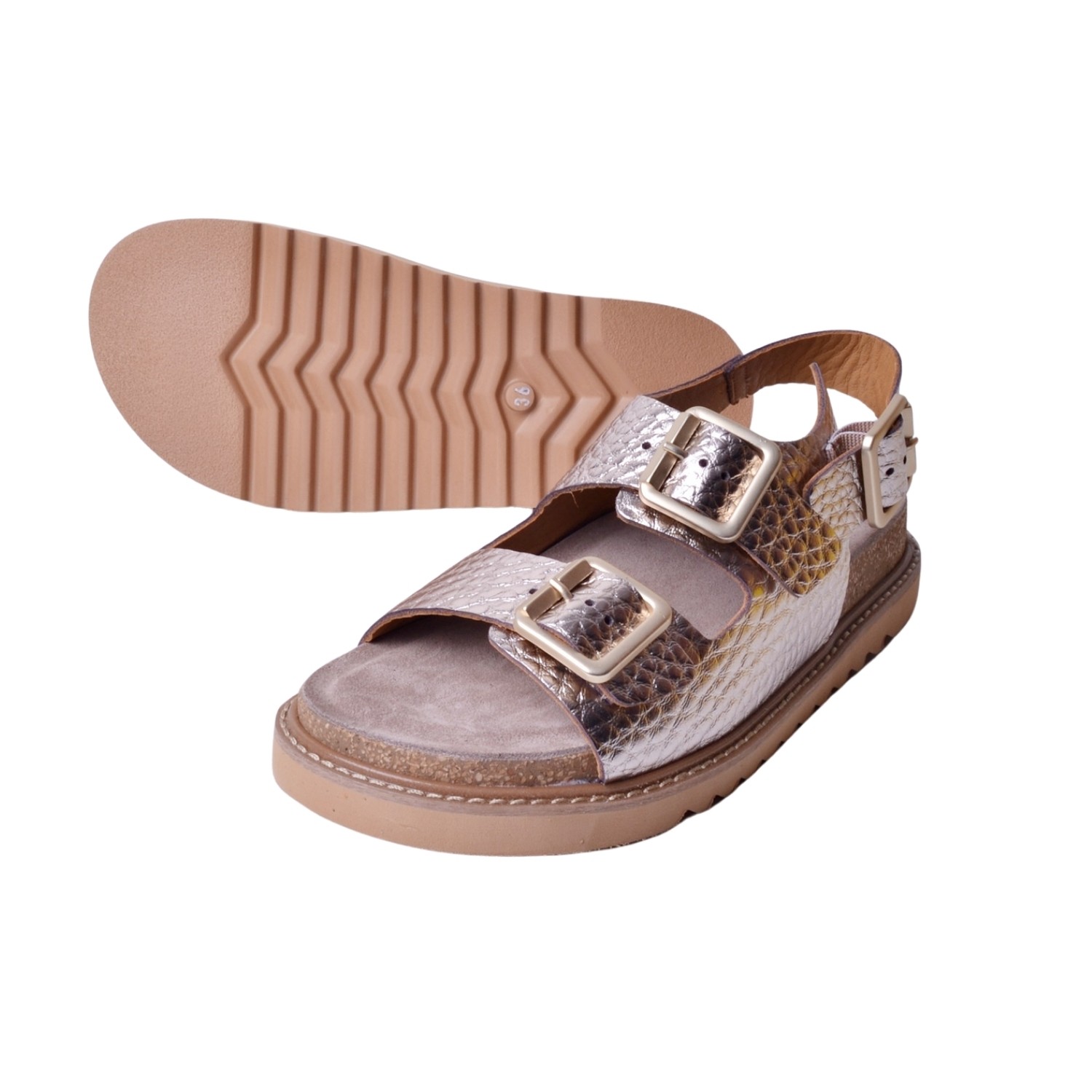 Mammamia Kadın Deri Sandalet D25YS-2630 - Bakır