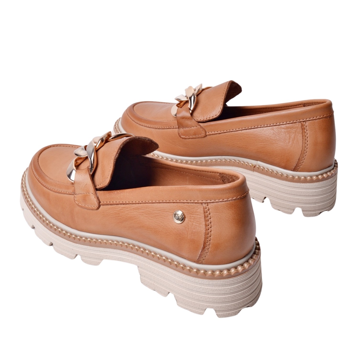 Mammamia Kadın Deri Loafer Ayakkabı D25YA-3690  - Taba