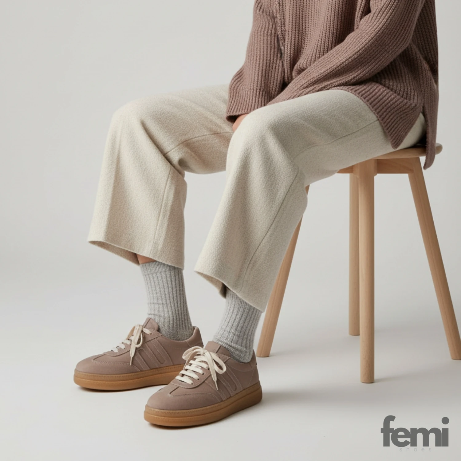 Danacı Kadın Deri Sneaker 235 - Vizon