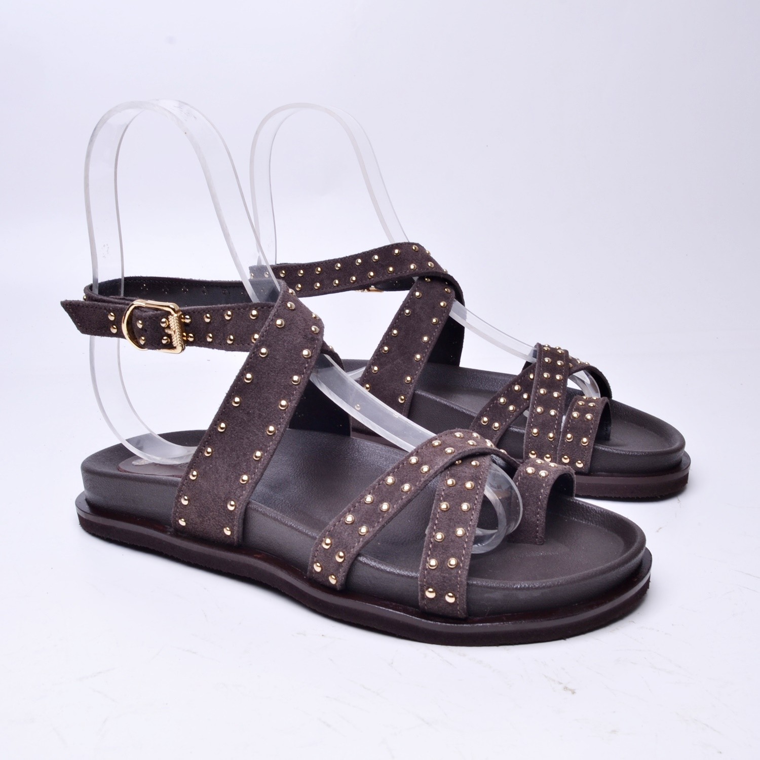Femi 0513 Kadın Zımbalı Deri Sandalet