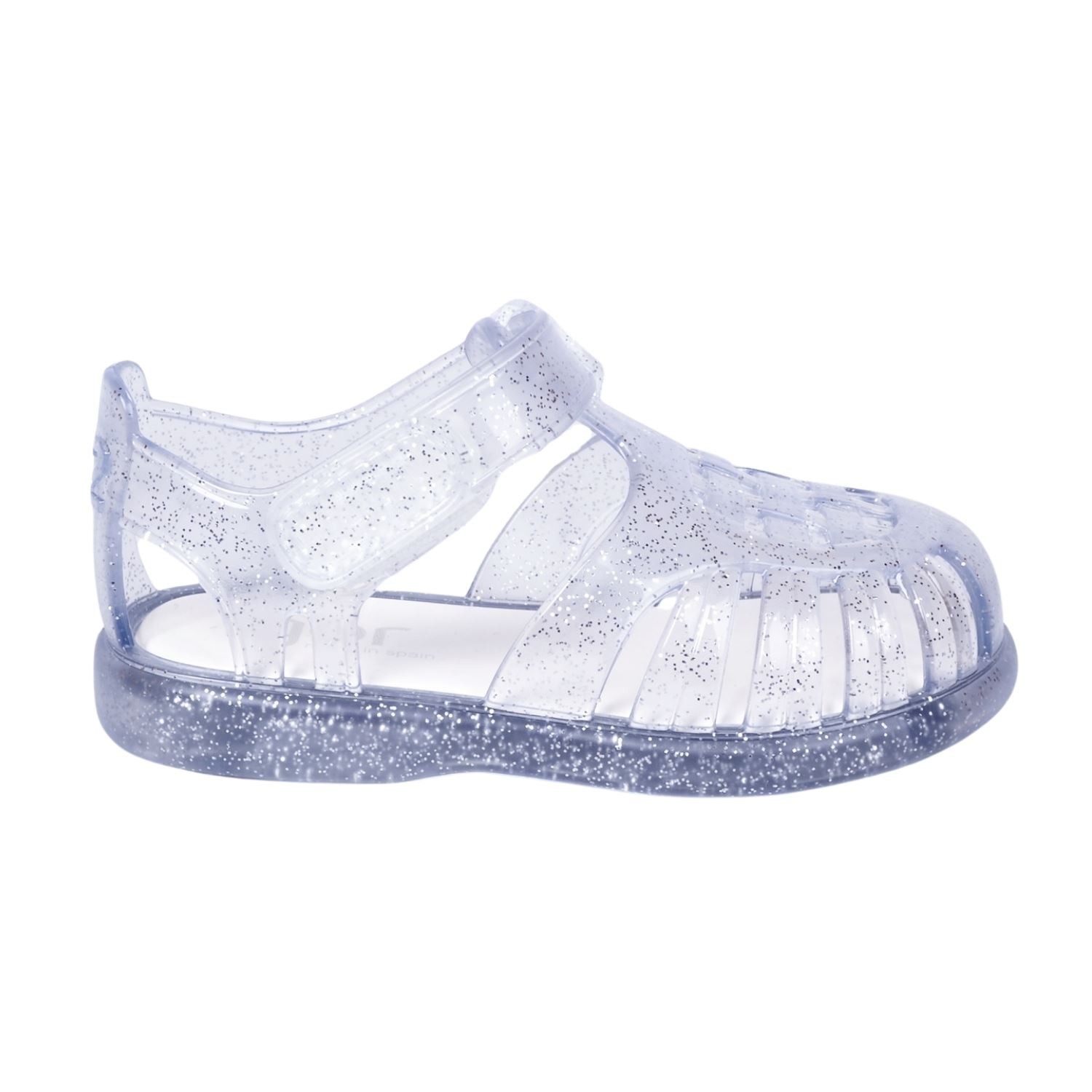 S10308 Tobby Gloss Glitter Şeffaf Çocuk Sandalet - Şeffaf