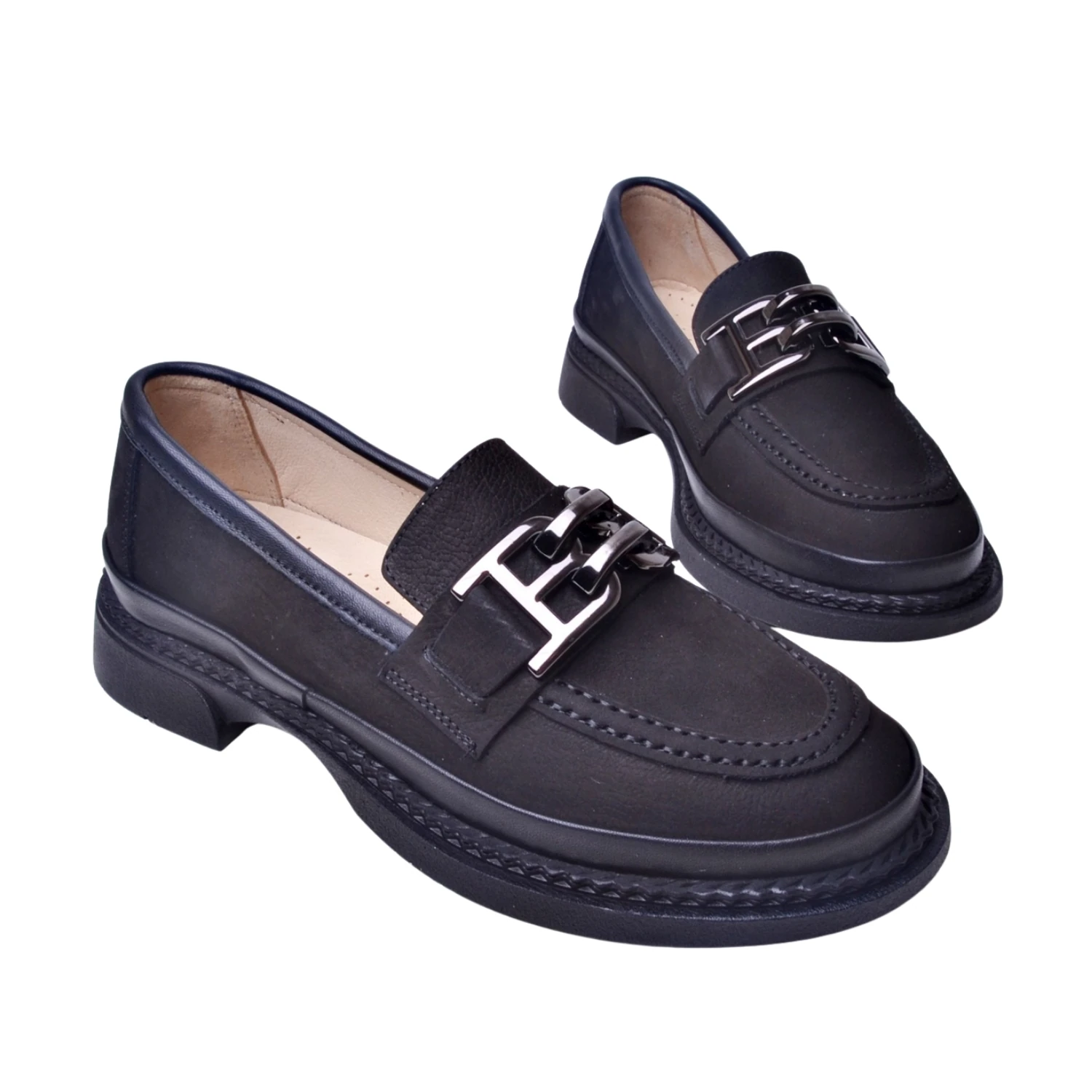 Danacı Kadın Deri Loafer Ayakkabı 178 - Siyah