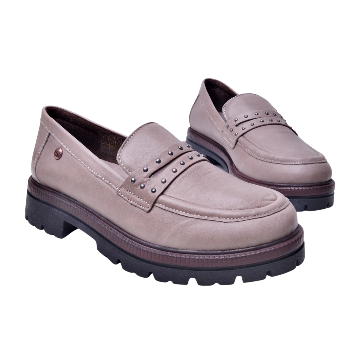 Mammamia Kadın Deri Loafer Ayakkabı D25KA-3175 - Vizon
