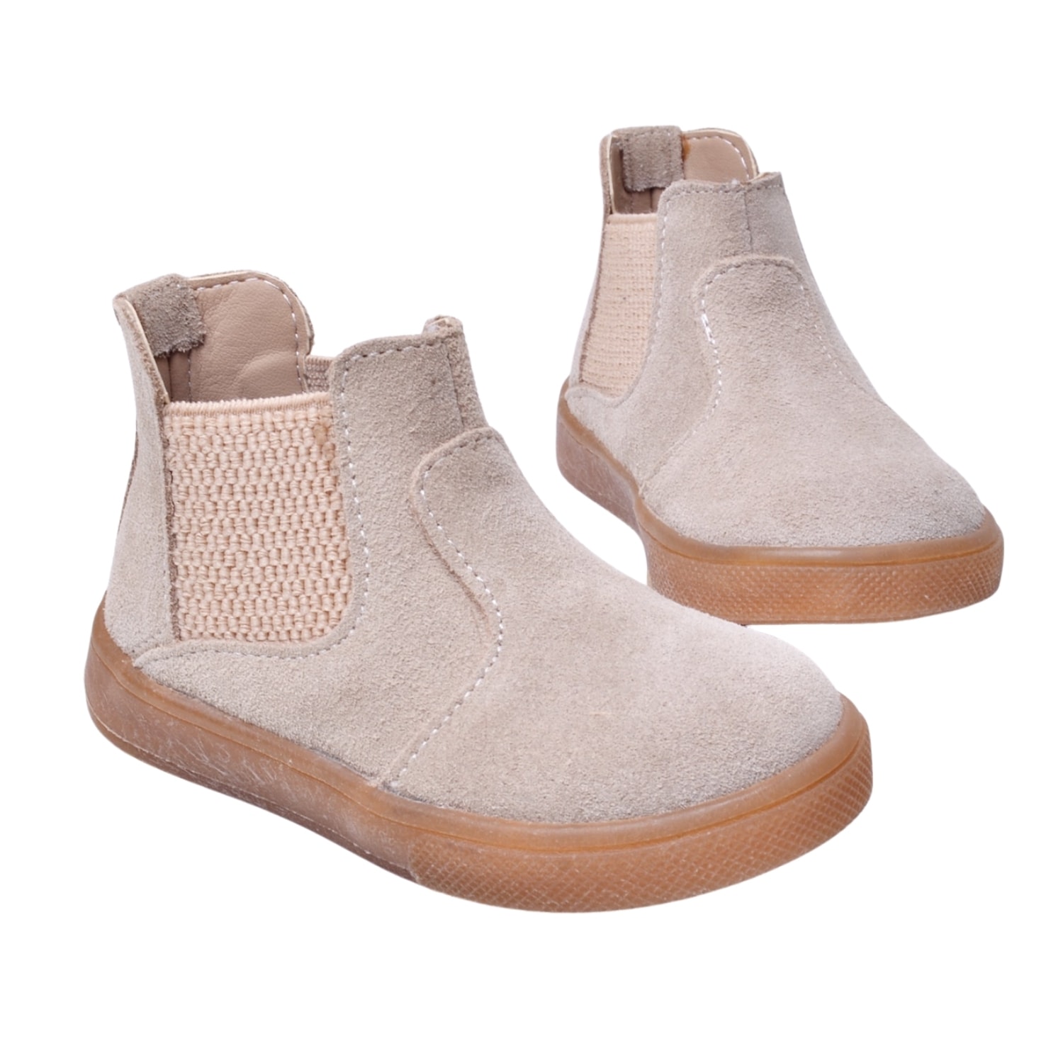Merli&Rose Chelsea Deri Ortopedik Bebek Bot - Bej