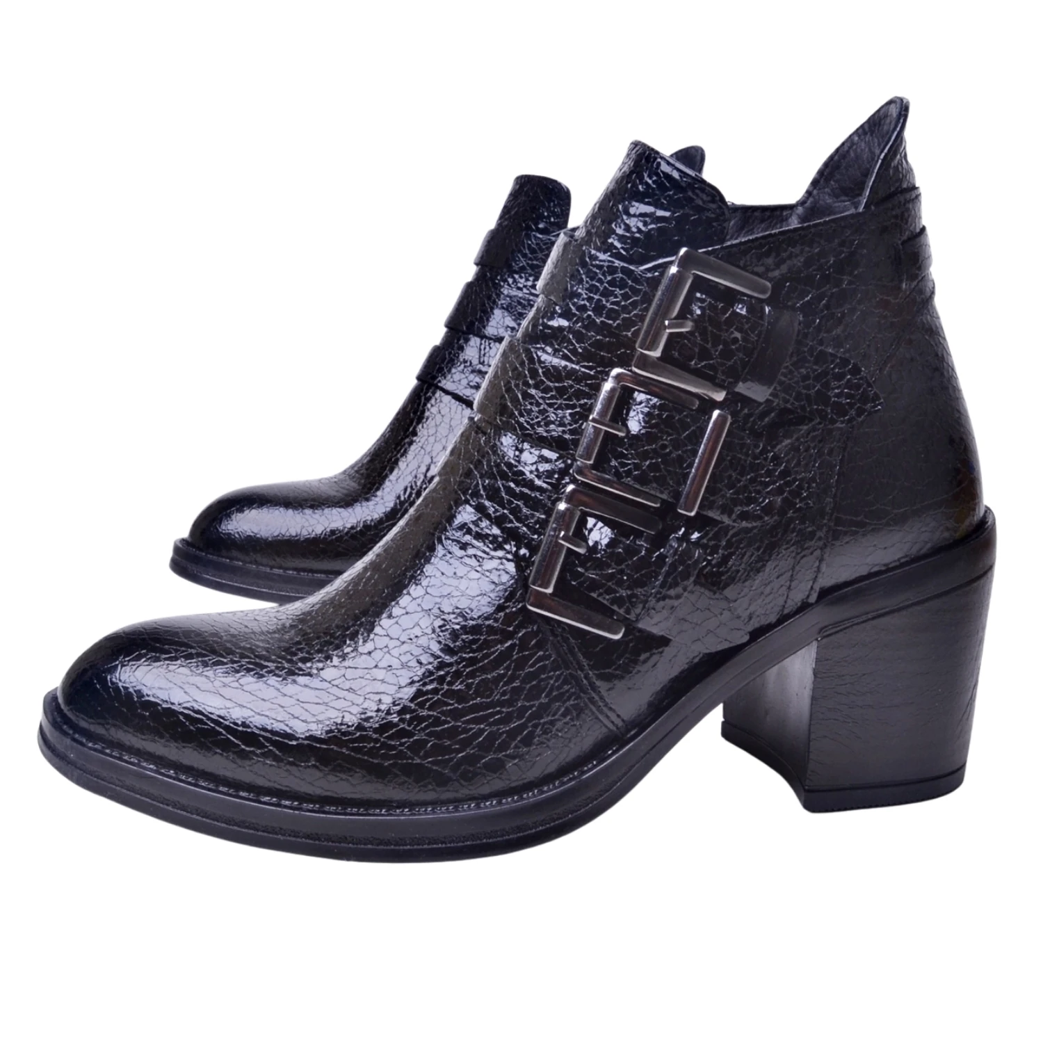 Albini Kadın Deri Toka Detaylı Bot 26106051K - Siyah