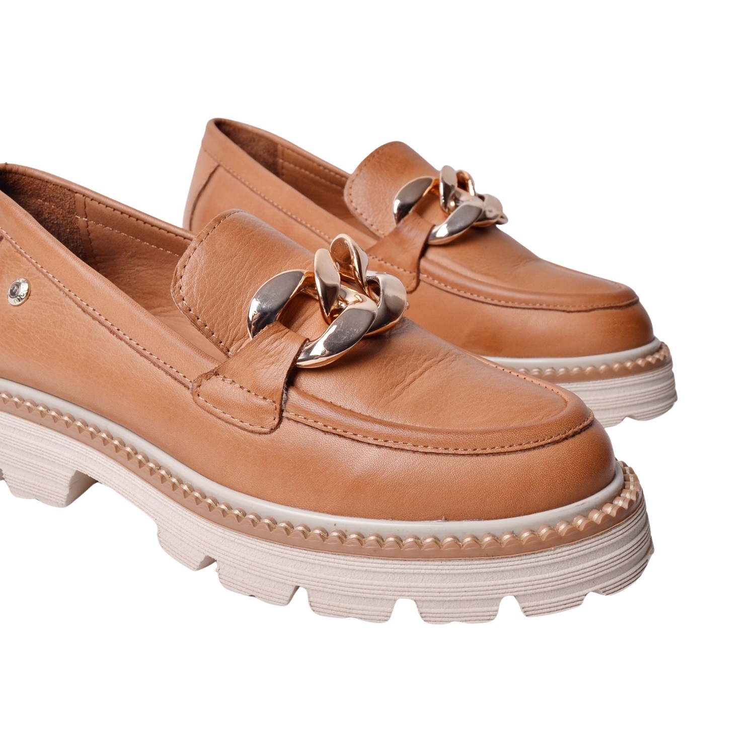 Mammamia Kadın Deri Loafer Ayakkabı D25YA-3690  - Taba
