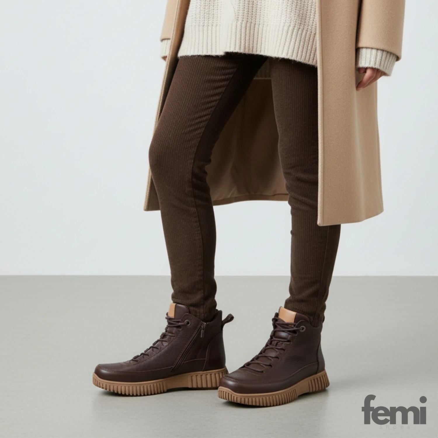 Mammamia Kadın Deri Spor Bot D25KB-4525 - Kahve