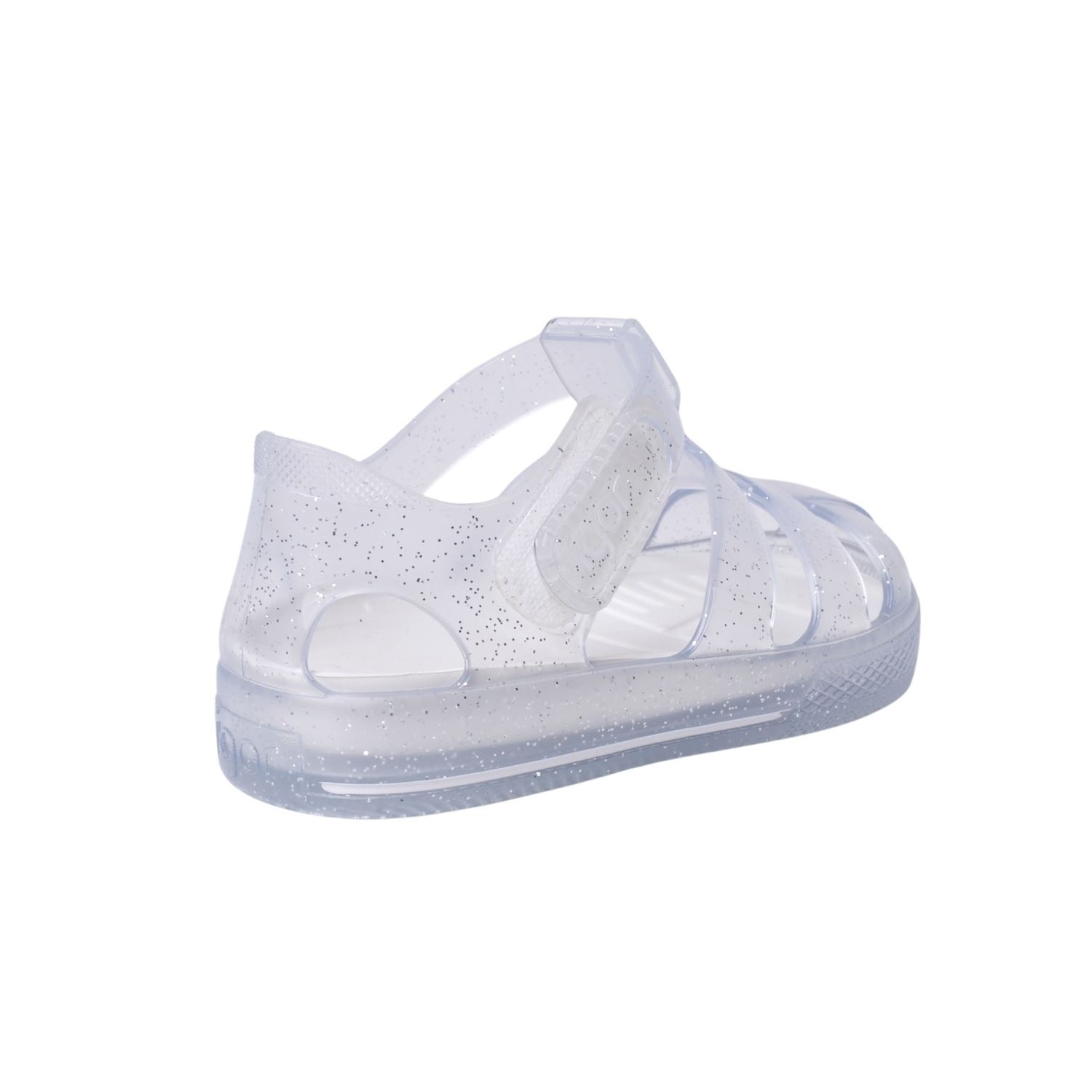 S10265-209 Şeffaf Simli Star Glitter Çocuk Sandalet