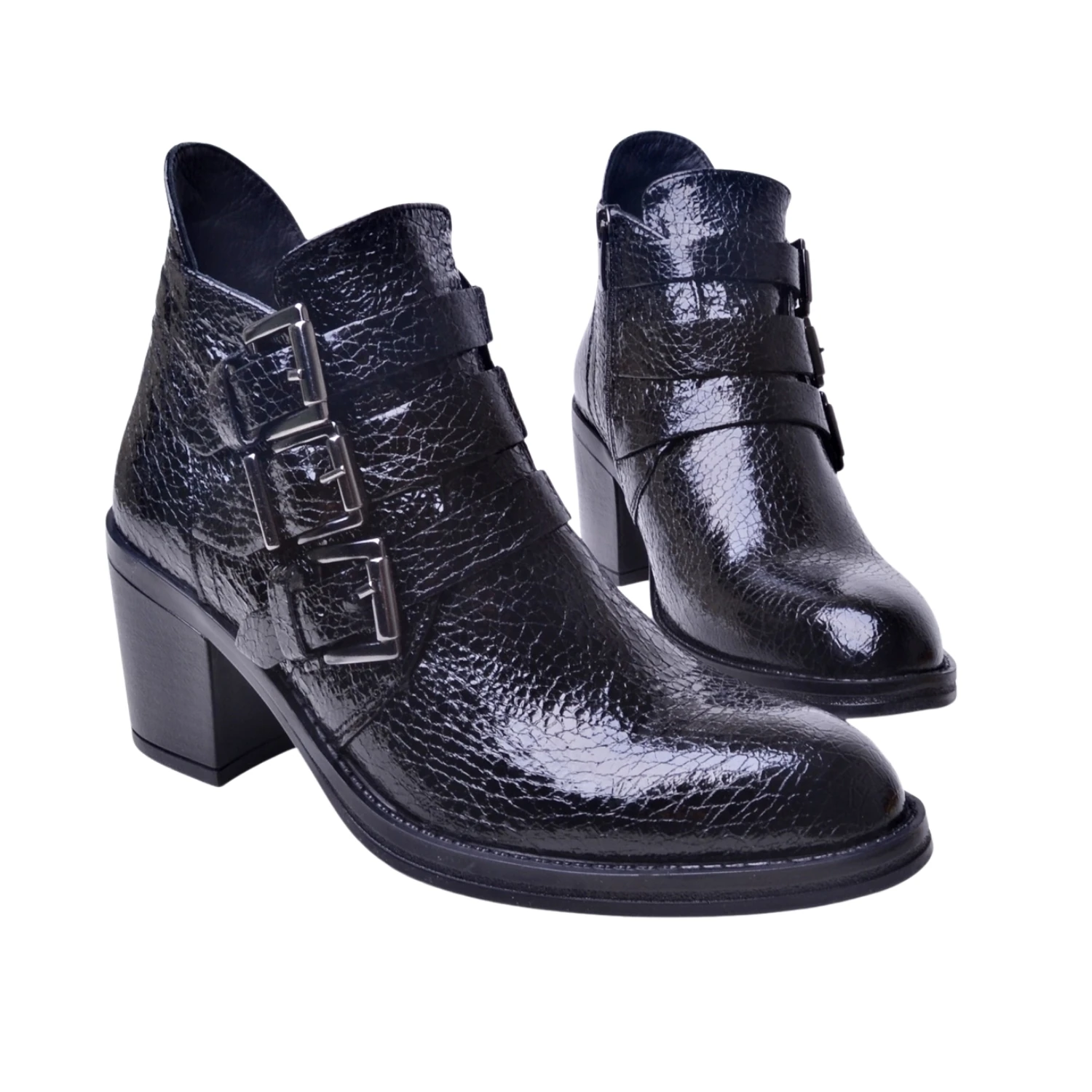 Albini Kadın Deri Toka Detaylı Bot 26106051K - Siyah