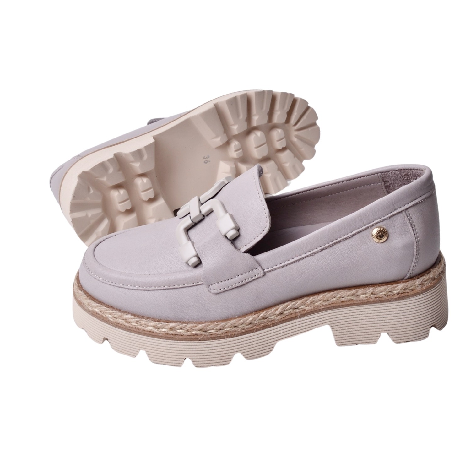 Mammamia Kadın Loafer Ayakkabı Deri D25YA-3770  - Vizon