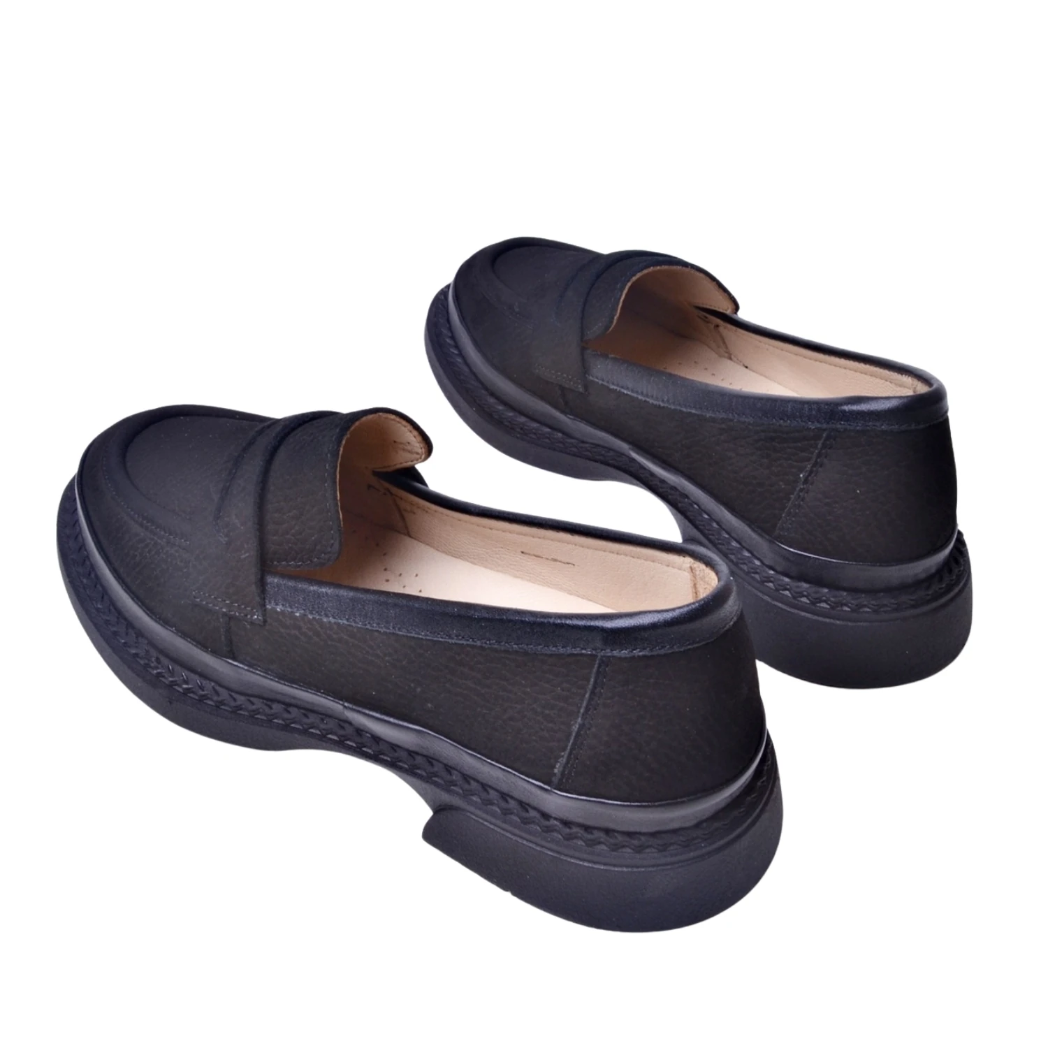 Danacı Kadın Deri Loafer Ayakkabı 180 - Siyah