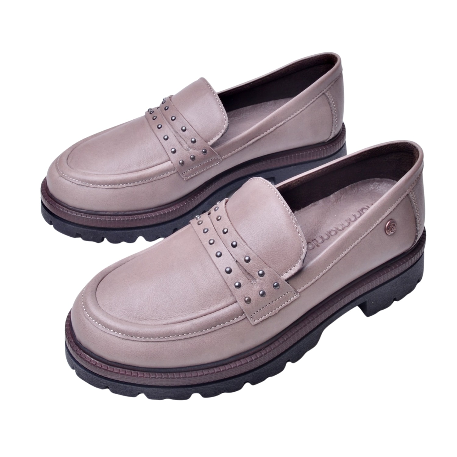 Mammamia Kadın Deri Loafer Ayakkabı D25KA-3175 - Vizon