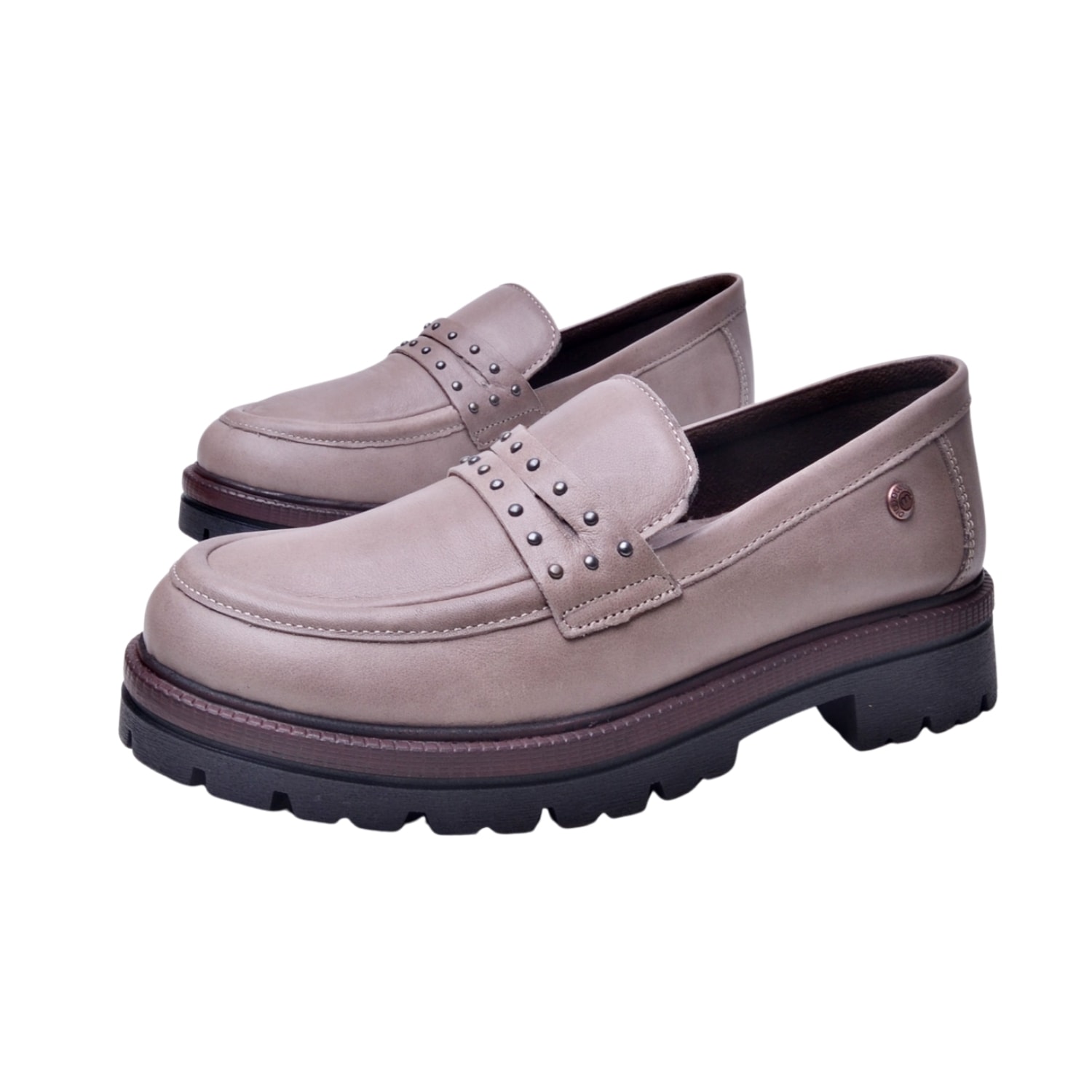 Mammamia Kadın Deri Loafer Ayakkabı D25KA-3175 - Vizon