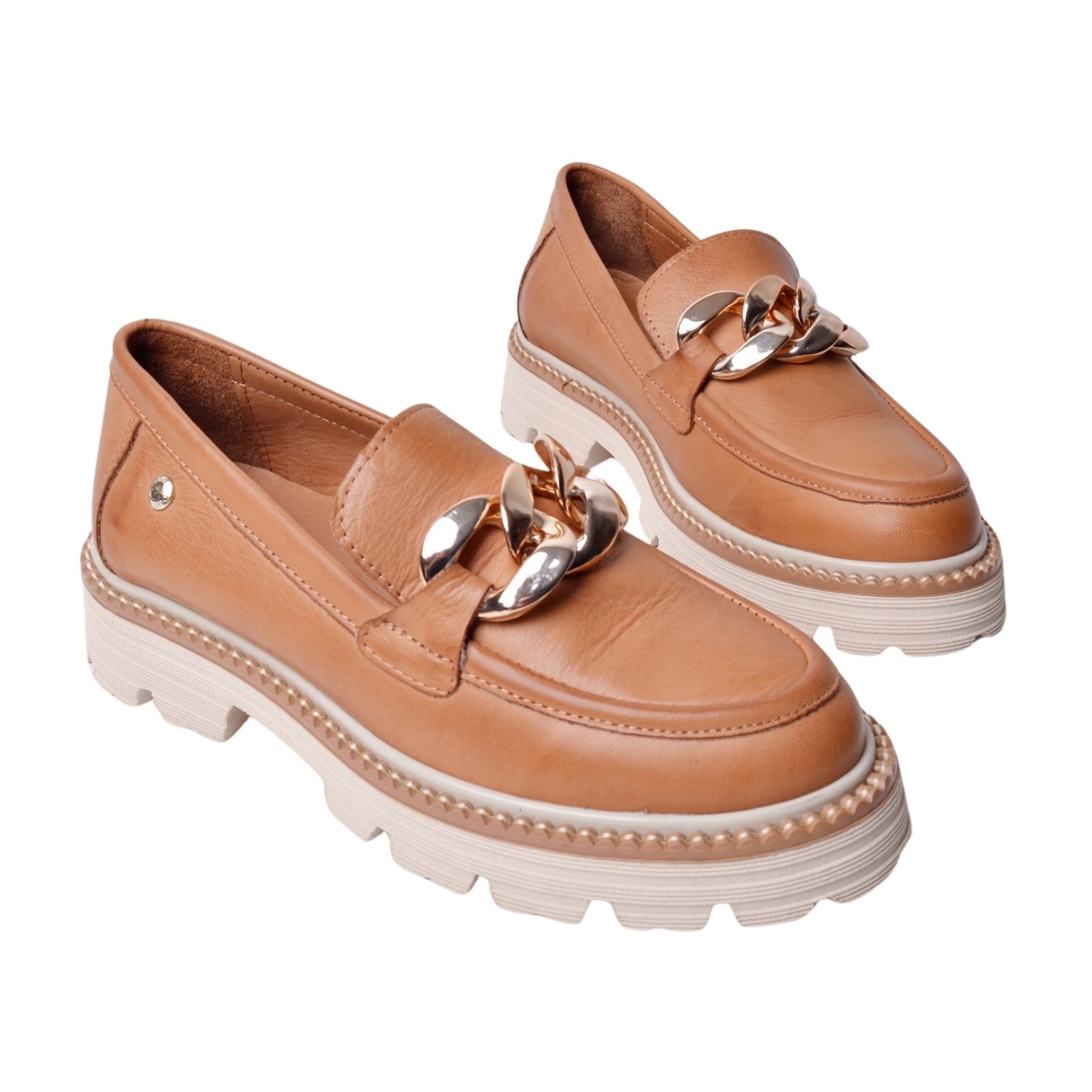 Mammamia Kadın Deri Loafer Ayakkabı D25YA-3690  - Taba